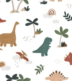 Papier Peint Sunny Motif Dinosaures Lilipinso (50cm X 10m) -Lilipinso Déco Soldes Boutique sunny papier peint enfant motif dinosaures