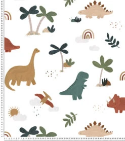 Papier Peint Sunny Motif Dinosaures Lilipinso (50cm X 10m) -Lilipinso Déco Soldes Boutique sunny papier peint enfant motif dinosaures 4
