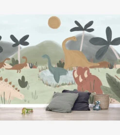 Papier Peint Décor Dinos Lilipinso (400 X 248 CM)