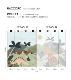 Papier Peint Décor Dinos Lilipinso (400 X 248 CM)