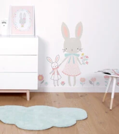 Grand Sticker Sweet Bunnies Lilipinso -Lilipinso Déco Soldes Boutique sweet bunnies grand sticker demoiselle lapin 1 1