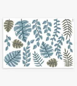 Planche De Stickers Plantes Et Fleurs Lilipinso -Lilipinso Déco Soldes Boutique tanzania stickers muraux monsteras et feuillages