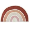 Tapis Coton Paradisio Arc En Ciel Orange Et Rose (120 X 70 Cm)