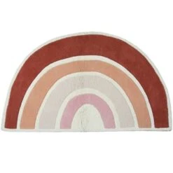 Tapis Coton Paradisio Arc En Ciel Orange Et Rose (120 X 70 Cm)