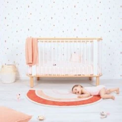 Tapis Coton Paradisio Arc En Ciel Orange Et Rose (120 X 70 Cm) -Lilipinso Déco Soldes Boutique tapis coton paradisio arc en ciel orange et rose 120 x 70 cm 5