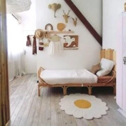 Tapis Fleur Camomille (100 Cm) -Lilipinso Déco Soldes Boutique tapis fleur camomille 100 cm 3