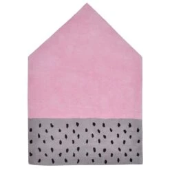 Tapis Forme Maison En Coton Rose