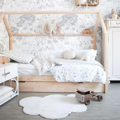 Tapis Nuage En Coton Blanc (67 X 100 Cm) 2 Tapis Nuage En Coton Blanc (67 X 100 Cm) – Image 2