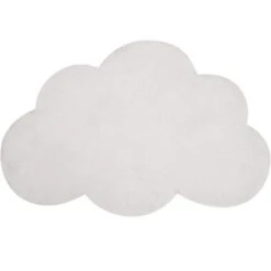Tapis Nuage En Coton Blanc (67 X 100 Cm)