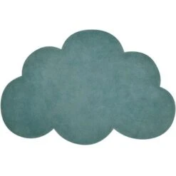 Tapis Nuage En Coton Bleu Canard (67 X 100 Cm)