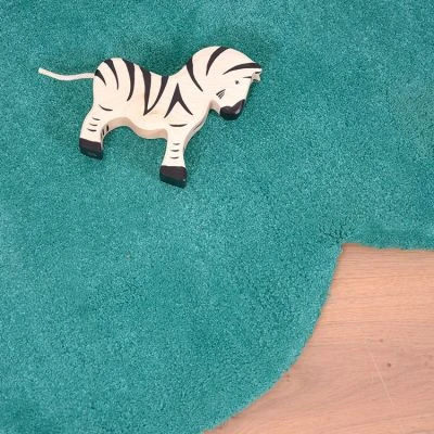 Tapis Nuage En Coton Bleu Canard (67 X 100 Cm) 3 Tapis Nuage En Coton Bleu Canard (67 X 100 Cm) – Image 3