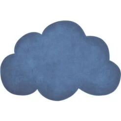 Tapis Nuage En Coton Bleu Foncé (67 X 100 Cm)