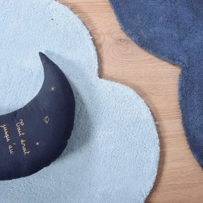 Tapis Nuage En Coton Bleu Foncé (67 X 100 Cm) 4 Tapis Nuage En Coton Bleu Foncé (67 X 100 Cm) – Image 4