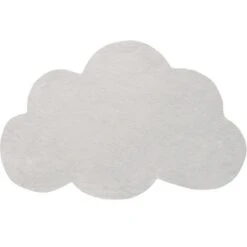 Tapis Nuage En Coton Gris Clair (67 X 100 Cm)