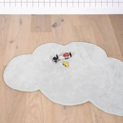 Tapis Nuage En Coton Gris Clair (67 X 100 Cm) -Lilipinso Déco Soldes Boutique tapis nuage en coton gris clair 67 x 100 cm 4