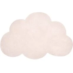 Tapis Nuage En Coton Rose Clair (67 X 100 Cm)