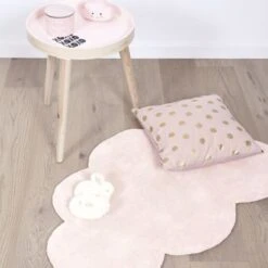 Tapis Nuage En Coton Rose Clair (67 X 100 Cm) -Lilipinso Déco Soldes Boutique tapis nuage en coton rose clair 67 x 100 cm 7