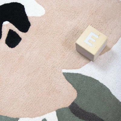 Tapis Rectangulaire En Coton Floral Silhouettes (120 X 170 Cm) 2 Tapis Rectangulaire En Coton Floral Silhouettes (120 X 170 Cm) – Image 2