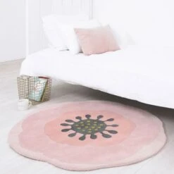 Tapis Rond Wonderland Anémone (100 Cm) -Lilipinso Déco Soldes Boutique tapis rond wonderland anemone 100 cm 3