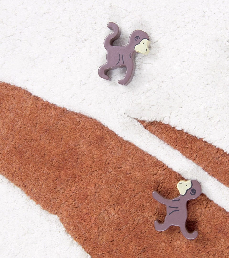 Tapis Utan Feuille Tropicale Lilipinso 140x120cm 2 Tapis Utan Feuille Tropicale Lilipinso 140x120cm – Image 2