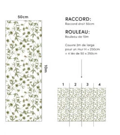 Papier Peint Wellington Lilipinso (50cm X 10m) -Lilipinso Déco Soldes Boutique wellington papier peint enfant motif fleurs hellebore 4