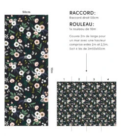 Papier Peint Wonderland Lilipinso (50cm X 10m) -Lilipinso Déco Soldes Boutique wonderland papier peint enfant motif fleurs d anemones 3