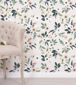 Papier Peint Wonderland Lilipinso (50cm X 10m) -Lilipinso Déco Soldes Boutique wonderland papier peint enfant motif fleurs d anemones 6