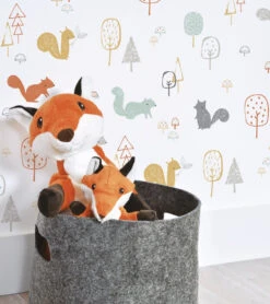 Papier Peint Woodland Lilipinso (50cm X 10m) -Lilipinso Déco Soldes Boutique woodland papier peint enfant motif ecureuils 2 1